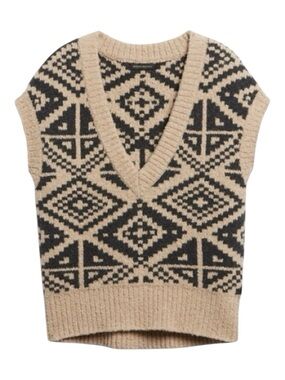 BANANA REPUBLIC Heritage Oversized Sweater Vest, Size XS/S.